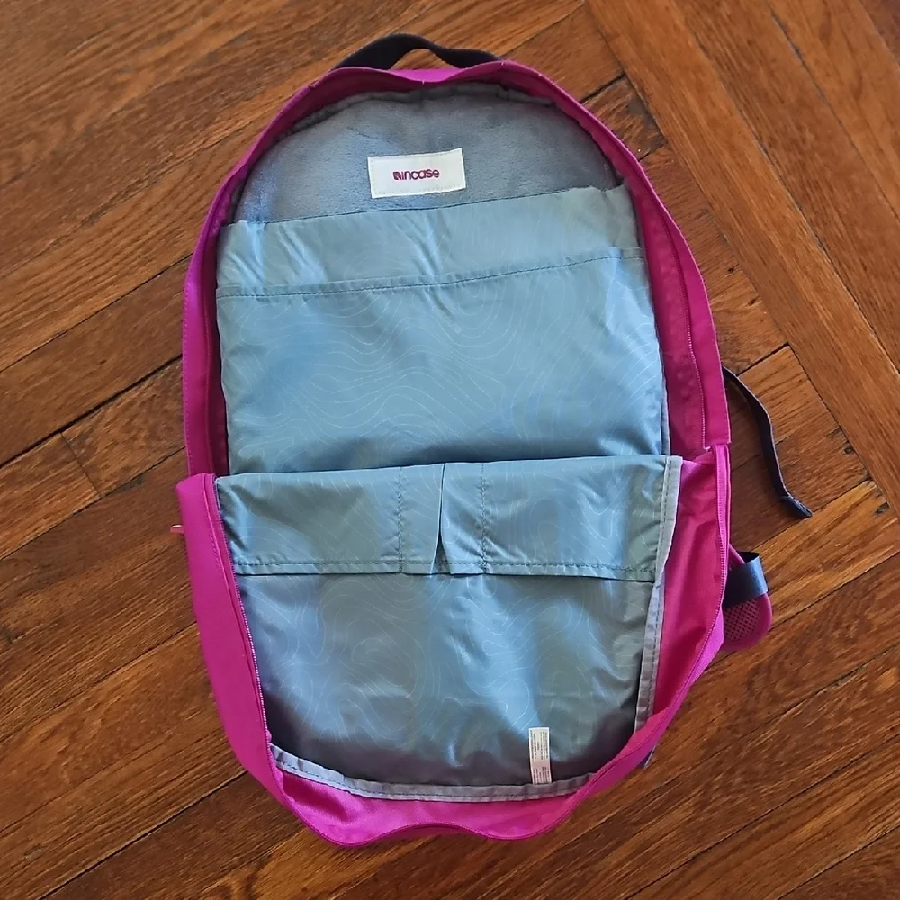 Incase Gray Backpack with Pink Trim